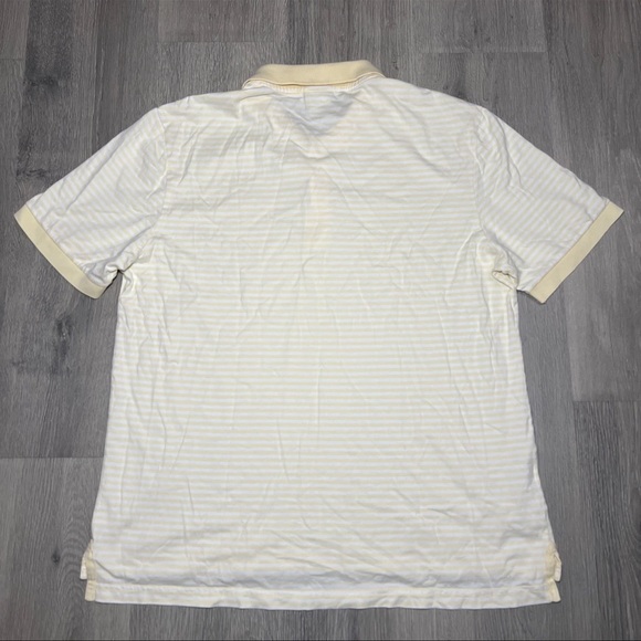 Lacoste Men's Striped Cream Polo Shirt - Picture 6 of 6